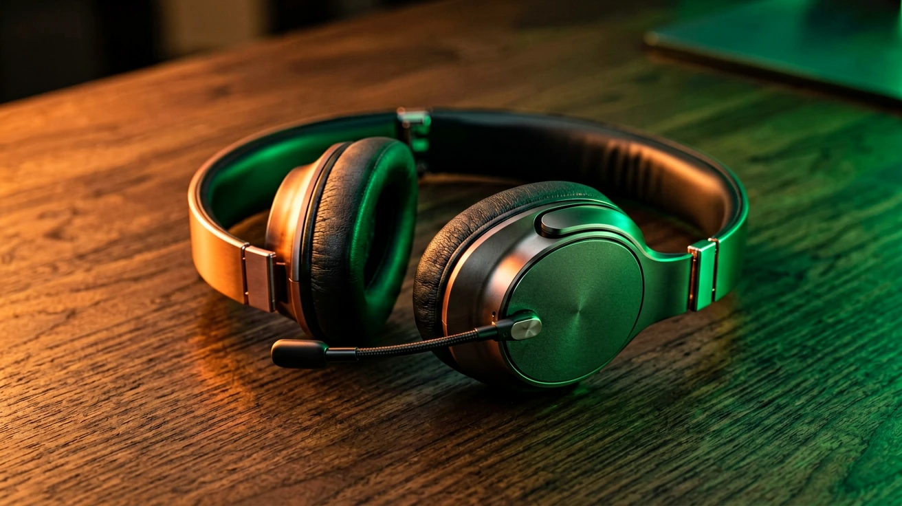 ibet789 ပံ့ပိုးရေးအဖွဲ့၏ Headset ကို စားပွဲပေါ်တွင် ချထားသည့် သင်္ကေတပုံရိပ်